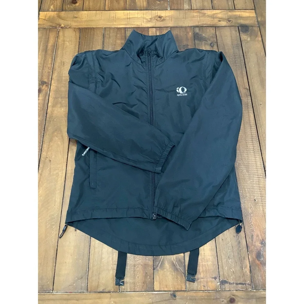 Vtg Pearl Izumi Zephrr Convertible Cycling Jacket Vest Black Men Small Zip Off